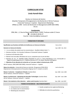 CV_Linda-Hamdi-Kidar.. - Ecole doctorale Sciences de Gestion