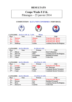 Coupe Wado F.F.K. Pâturages – 25 janvier 2014 - Wado