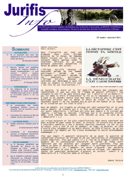 Rev Jurifis Info N&deg; 10 _mars-avr 2011