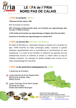 IFRIA (Institut de Formation R&eacute;gional des Industries Alimentaires)