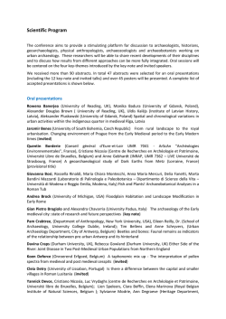 Scientific Program_CEAEC - Royal Belgian Institute of Natural