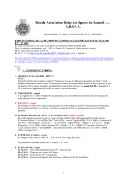 Royale Association Belge des Sports du Samedi a.s.b.l.