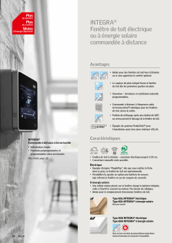 Prix fen&ecirc;tre de toit INTEGRA &agrave; &eacute;nergie solaire