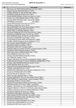VENTE DU 22/12/2014 - 1