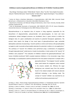 Inhibiteurs neutres de glycosyltransf&eacute;rases et inhibition de