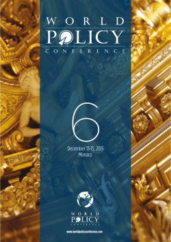 PDF Version - World Policy Conference