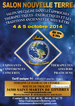 Programmation - Office de Tourisme du Grand Pic Saint Loup