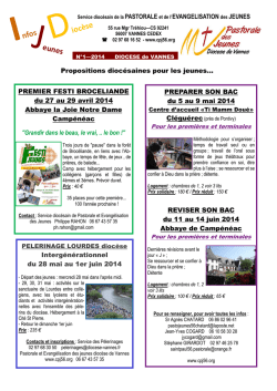 JEUNES IJD FEVRIER 2014 - Pastorale des jeunes du Morbihan