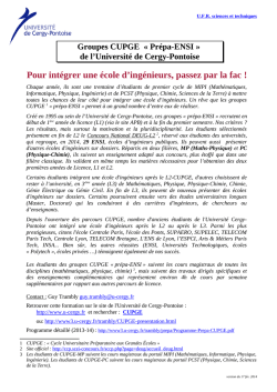 CUPGE_presentation_fev14 - Université de Cergy Pontoise