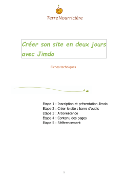 Cr&eacute;er son site en deux jours avec Jimdo