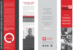D&eacute;pliant du Cercle des Grands donateurs