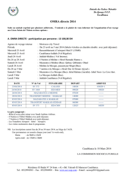 OMRA directe 2014 - Amicale des Cadres Retraites OCP