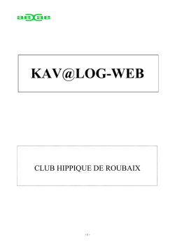 KAV@LOG-WEB - Site officiel du Club Hippique de Roubaix