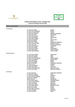 Palmar&egrave;s 2014 des maisons fleuries