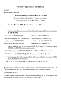 T&eacute;l&eacute;charger - F&eacute;d&eacute;ration tunisienne de football