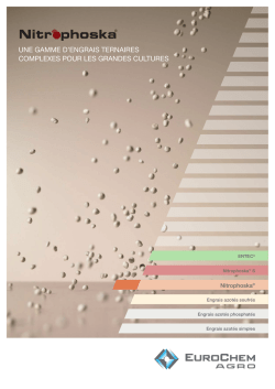 Brochure Nitrophoska - Eurochem Agro France