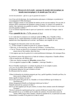 TP n°6 : Découverte de la mole : passage du monde microscopique