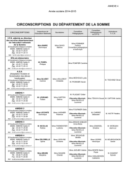 Les circonscriptions