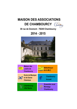 Brochure des activit&eacute;s - Maison des Loisirs de chambourcy