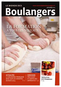 Le Monde des Boulangers / National / Septembre 2014