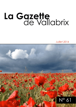 La Gazette - Vallabrix
