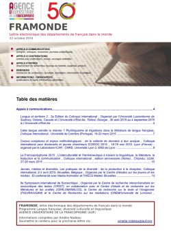 FRAMONDE 22 octobre 2014
