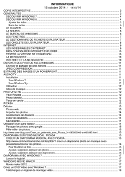 INFORMATIQUE 15 octobre 2014 / 14/10/14