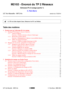 M2102 - Enoncé du TP 2 Réseaux