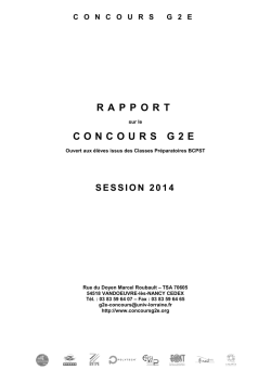 1 – RAPPORT GENERAL