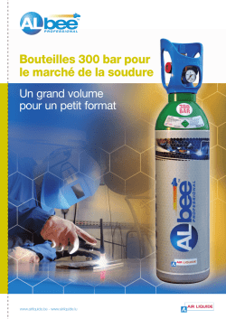 Bouteilles 300 bar pour le march&eacute; de la soudure