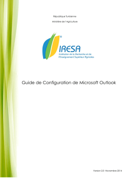 Guide de Configuration de Microsoft Outlook