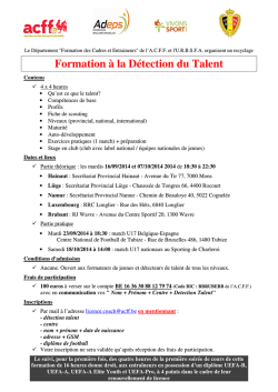 Formation Formation &agrave; la D&eacute;tection du Talent alent