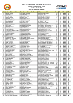 32&egrave;me RALLYE NATIONAL de la DROME "Paul