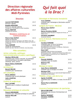 Qui fait quoi &agrave; la Drac ? - Minist&egrave;re de la Culture et de la