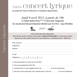Soir&eacute;e concert lyrique
