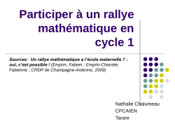Participer &agrave; un rallye math&eacute;matiques en cycle 1