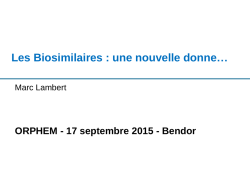biosimilaires Dr M. Lambert