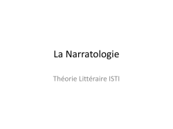 La Narratologie