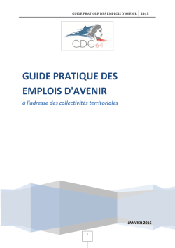 Guide pratique des emplois d`avenir - Cdg