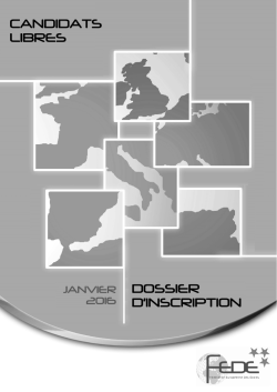 Dossier d`inscription Janvier 2016