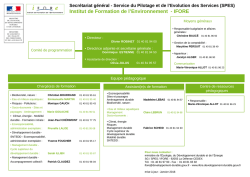 Organigramme - Ifore - Minist&egrave;re de l`&eacute;cologie, du d&eacute;veloppement