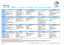 T&eacute;l&eacute;chargez et imprimez le menu de janvier - Villeneuve