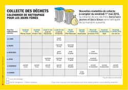 COLLECTE DES D&Eacute;CHETS