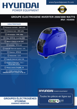 GROUPE ELECTROGENE INVERTER 2500/3000