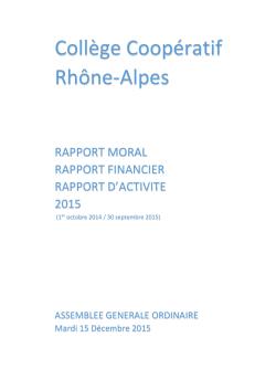 rapport d`activit&eacute;, le rapport moral et le rapport financier