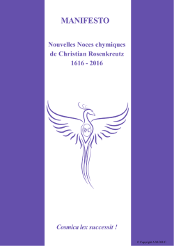 Manifesto - Ancien et mystique ordre de la Rose