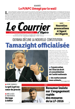 ouyahia d&eacute;cline la nouvelle constitution
