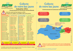 Collecte de votre bac jaune Collecte de votre bac jaune