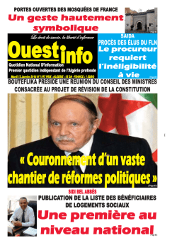 Mardi 12 Janvier 2016 - Ouest-Info