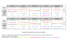 Menus du foyer Ambroise Croizat - Mairie de Pierre